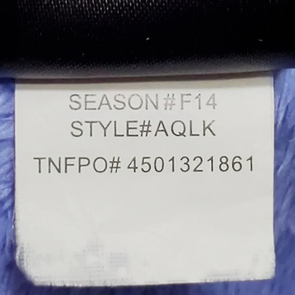 The North Face Girls L 14/16 Denali Fuzzy Jacket With Herringbone Blue